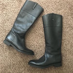 Dark brown riding boots